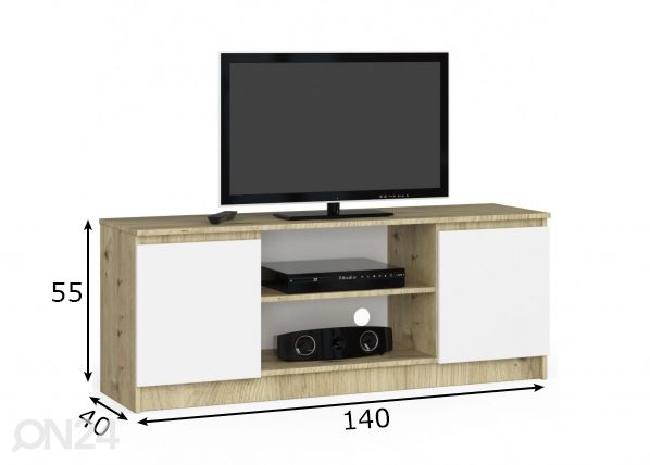 TV-taso 140 cm mitat
