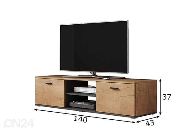 TV-taso 140 cm mitat