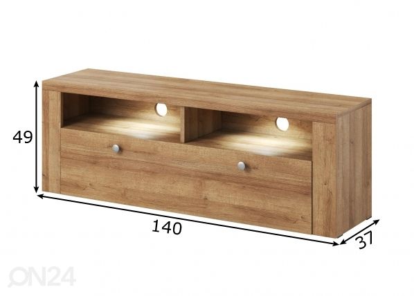 TV-taso 140 cm mitat