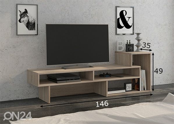 TV-taso 146 cm mitat