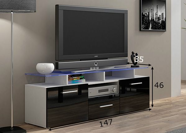 TV-taso 147 cm mitat