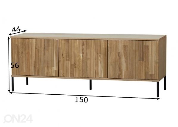 TV-taso 150 cm mitat