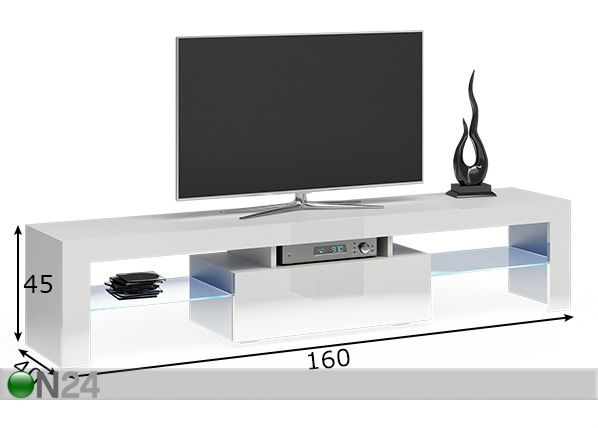 TV-taso 160 cm mitat