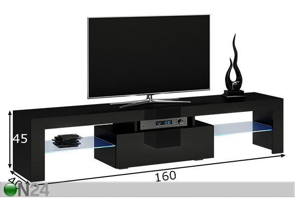 TV-taso 160 cm mitat