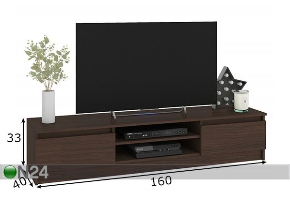 TV-taso 160 cm mitat