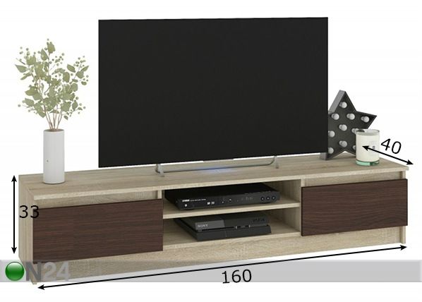 TV-taso 160 cm mitat