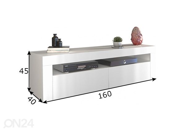 TV-taso 160 cm mitat
