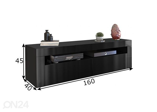 TV-taso 160 cm mitat
