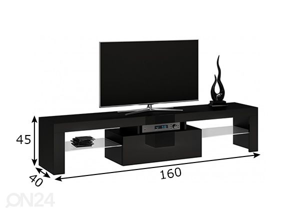 TV-taso 160 cm mitat