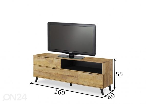 TV-taso 160 cm mitat