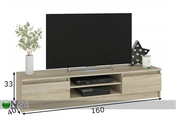 TV-taso 160 cm mitat