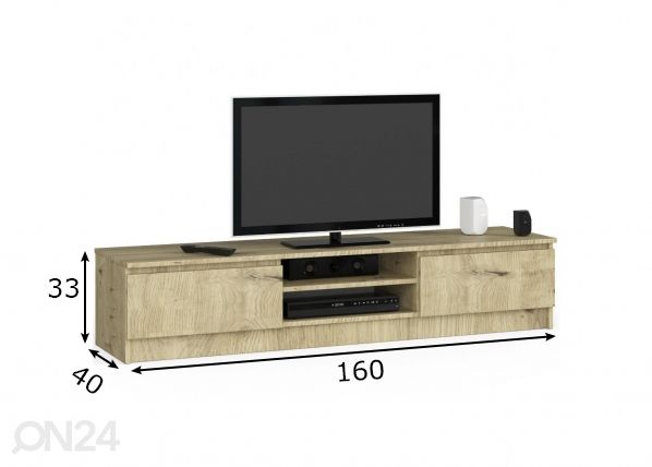TV-taso 160 cm mitat