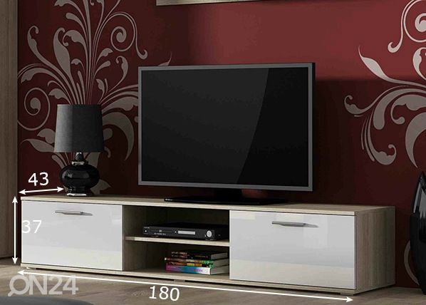 TV-taso 180 cm mitat