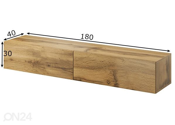 Tv-taso 180 cm mitat