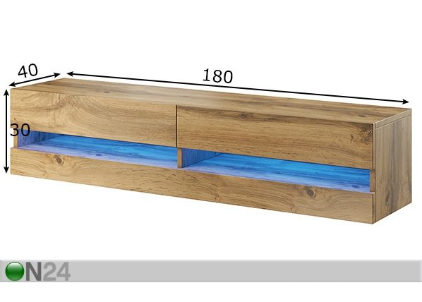 Tv-taso 180 cm mitat