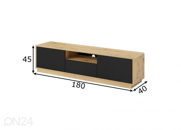 TV-taso 180 cm mitat