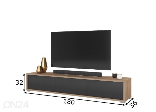 TV-taso 180 cm mitat