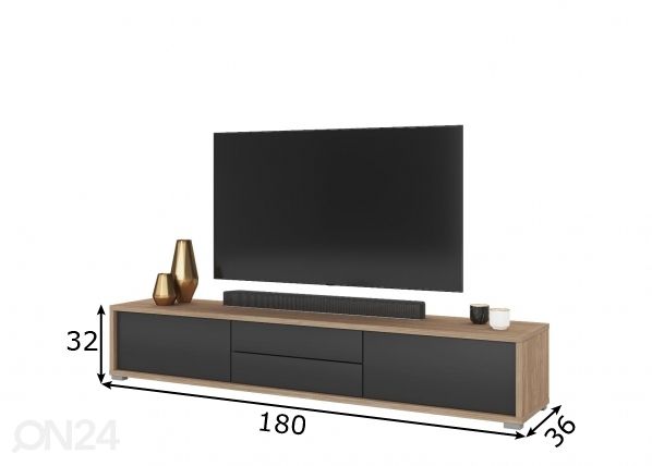 TV-taso 180 cm mitat