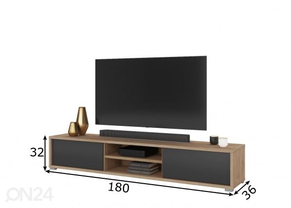 TV-taso 180 cm mitat