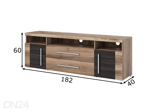 TV-taso 182 cm mitat