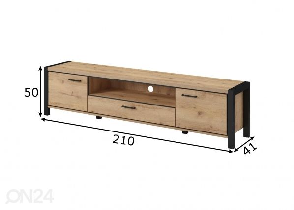 TV-taso 210 cm mitat