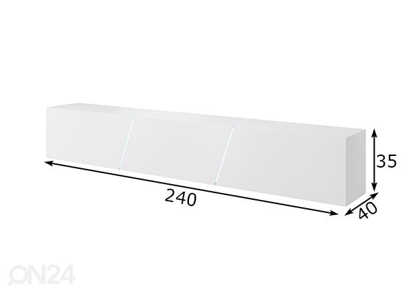 TV-taso 240 cm mitat