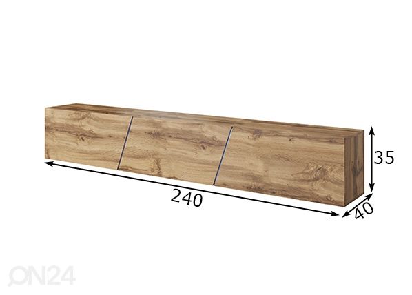 TV-taso 240 cm mitat