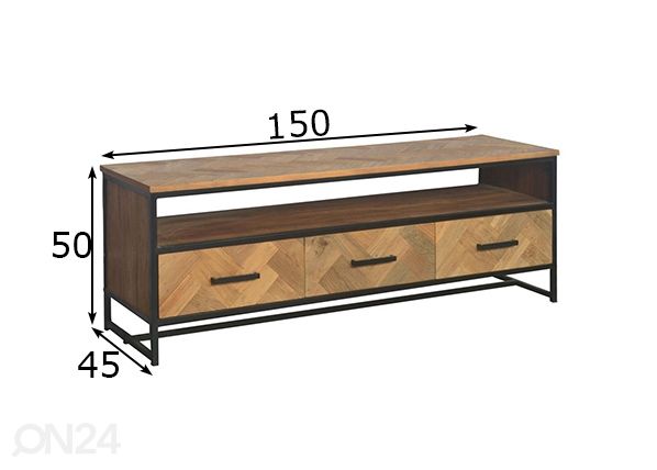 TV-taso Accent 150 cm mitat
