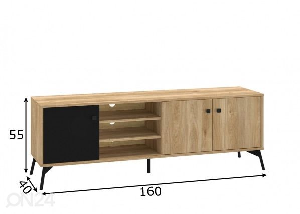 TV-taso Agadir 160 cm mitat