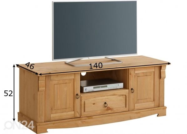 TV-taso Anna 140 cm mitat