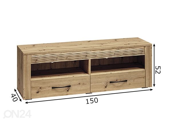 TV-taso Artis 150 cm mitat