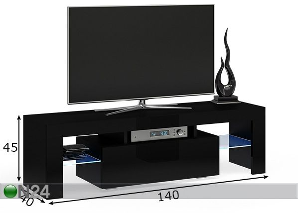 TV-taso Bradley 140 cm mitat