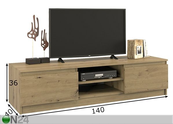TV-taso Brooklyn 140 cm mitat