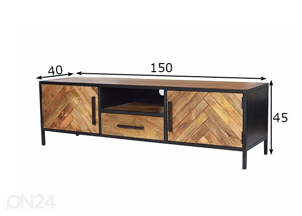 TV-taso Brooklyn 150 cm mitat