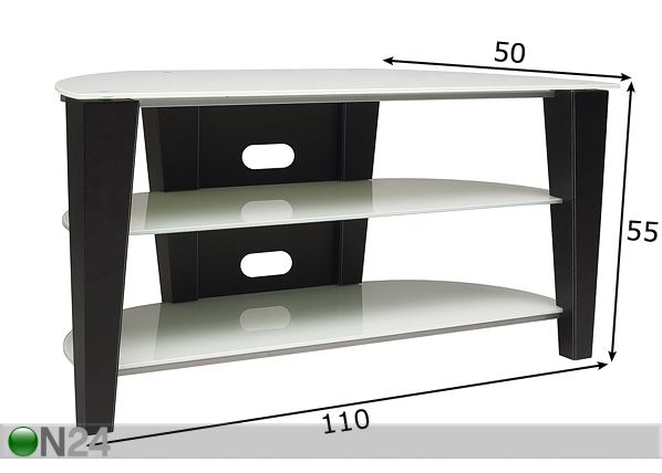 TV-taso CENTURY-BLACK mitat