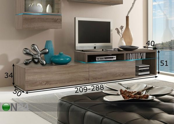 TV-taso COLOUR ART mitat