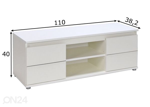 TV-taso Como 110 cm mitat