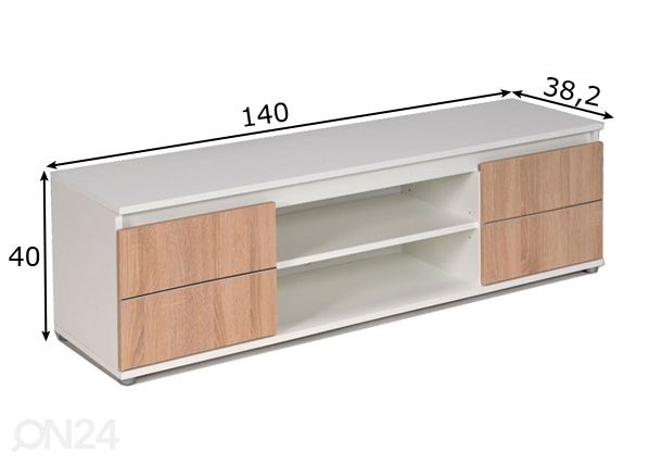 TV-taso Como 140 cm mitat