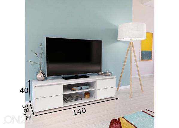 TV-taso Como 140 cm mitat