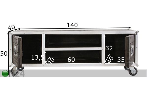 TV-taso DARK ROADIES mitat