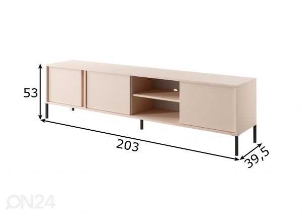 TV-taso Dast F 203 cm mitat