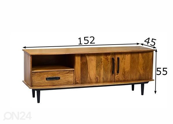 TV-taso Elias 152 cm mitat