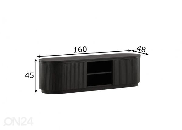 TV-taso Fjällbacka 160 cm mitat