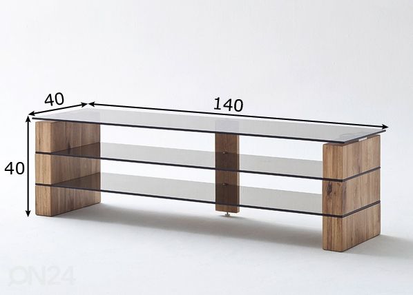 TV-taso KARI 140 cm mitat