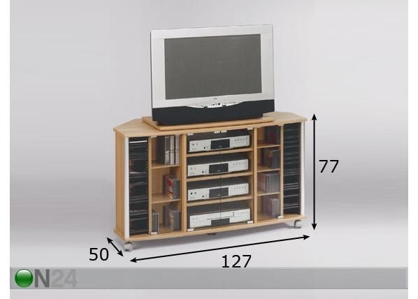 TV-taso, kulma mitat