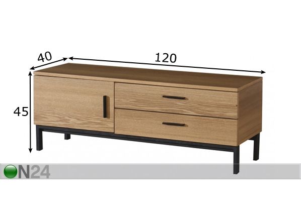 TV taso / laatikosto Trento-3 mitat