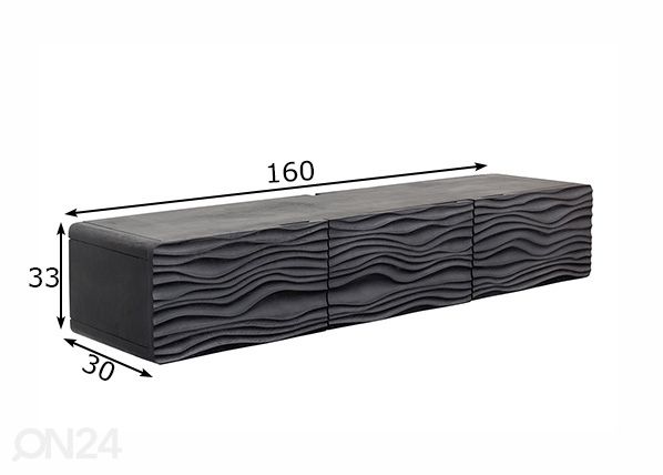 TV-taso Lagoon 160 cm mitat