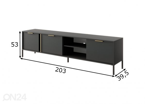 TV-taso Lars 203 cm mitat