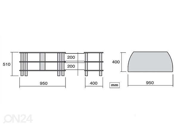 TV-taso Line 300 Melicon mitat