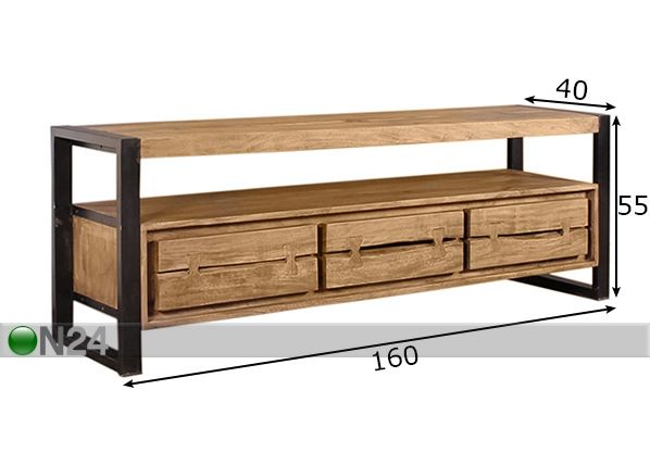 TV-taso Live Edge mitat